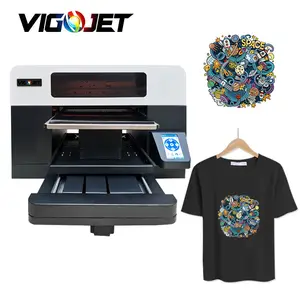Vigojet en iyi fiyat dtg yazıcı a3 bir baskı kafası dtg tshirt BASKI MAKİNESİ giysi yazıcı