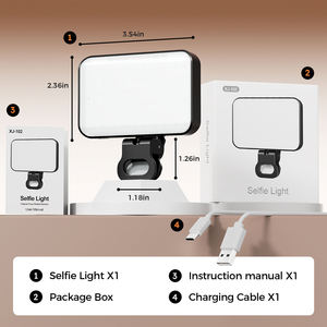 Luz de Video LED con Clip, Luz de Relleno Portátil Recargable con Brillo Ajustable, Perfecta para Teléfono, Laptop, Selfies - Product Image 2
