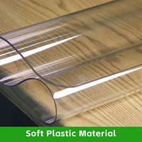 Nappe transparente en PVC de haute qualité à bas prix, lavable et anti-explosion, protection de table en PVC