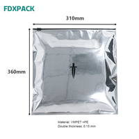 Sac à fermeture éclair en aluminium anti-lumière de qualité supérieure pour le stockage de vêtements, vente en gros, pochette en aluminium haute barrière