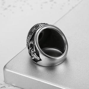 Signet <b>Ring</b> Mens <b>Rings</b> Gothic <b>Rings</b> Black <b>Ring</b> Mens Gemstone <b>Rings</b> Vintage Style Bold Oval Stone <b>Statement</b> Classic Heavy Band - Product Image 5