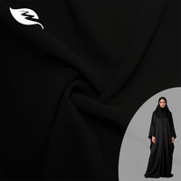 Tissu Abaya pour filles en crêpe italien 206 GSM, antistatique, lourd, doux, lisse, confortable, résistant aux plis, matériau de haute qualité