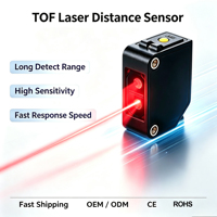 Capteur photoélectrique carré SR-TX200N TOF, portée 0,05-2 m, capteur optique laser haute précision pour chariots élévateurs intelligents AGV