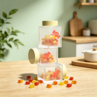 Bouteilles carrées en verre dépoli de 100 ml, 150 ml, 180 ml pour compléments alimentaires, vitamines, pilules, comprimés, capsules, avec bouchons, emballage
