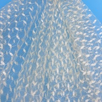 Tissu en maille de nylon blanc 23 g/m² respirant, léger (1 mm), 100 % nylon, pour robes de soirée et robes à paillettes, tissu tulle, tissu dentelle