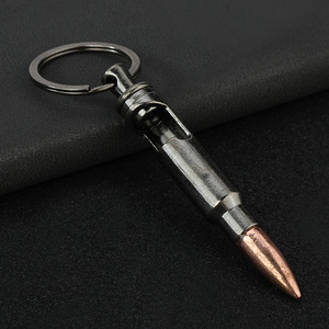 Regalo promocional Metal chapado en oro bala llavero Metal bala abrebotellas llavero - Product Image 3