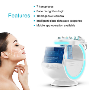 Appareil de soin du visage à oxygène 7 <span class=keywords><strong>en</strong></span> 1, machine de microdermabrasion au diamant avec analyseur de peau, élimination des pigments coréens - Product Image 3