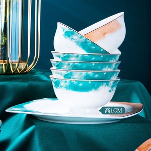 Jingdezhen – service de table en porcelaine, nouveaux modèles, tête de vieil homme dorée, vaisselle en céramique et baguettes - Product Image 6