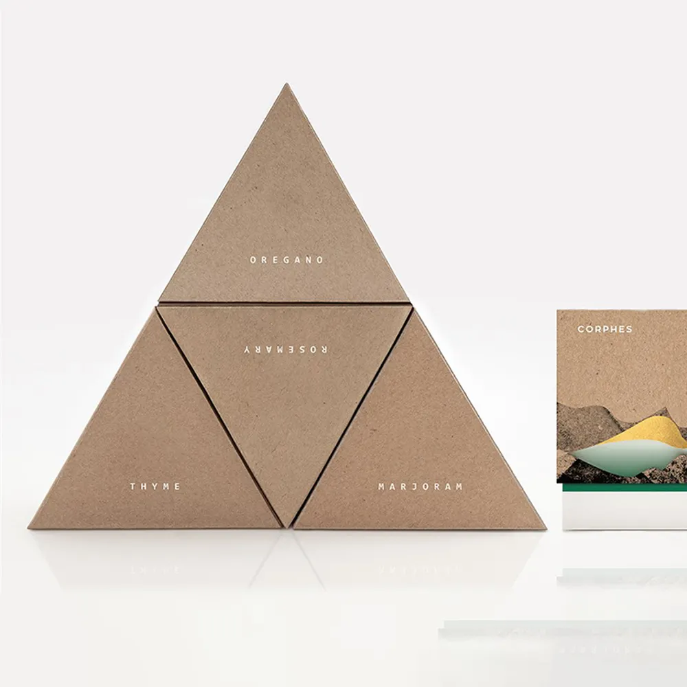 Exquisita caja de embalaje de dulces con forma de pirámide única con inserción táctil de grado alimenticio para celebración, boda, camping.