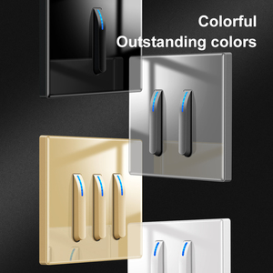 Tường nhà chuyển đổi ánh sáng USB với LED Sạc Nhanh ổ cắm Đàn Piano Key Tempered Glass cắm khách sạn trang trí tùy chỉnh Boutique 2025 - Product Image 3