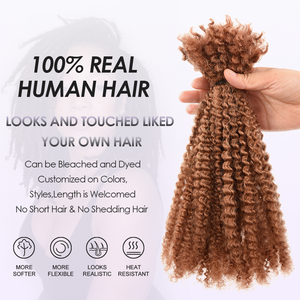 Originea Cheveux naturels xoăn bện phần mở rộng tóc tự nhiên <span class=keywords><strong>kinky</strong></span> afro meche microtwist afro <span class=keywords><strong>kinky</strong></span> số lượng lớn Ấn Độ tóc con người - Product Image 3