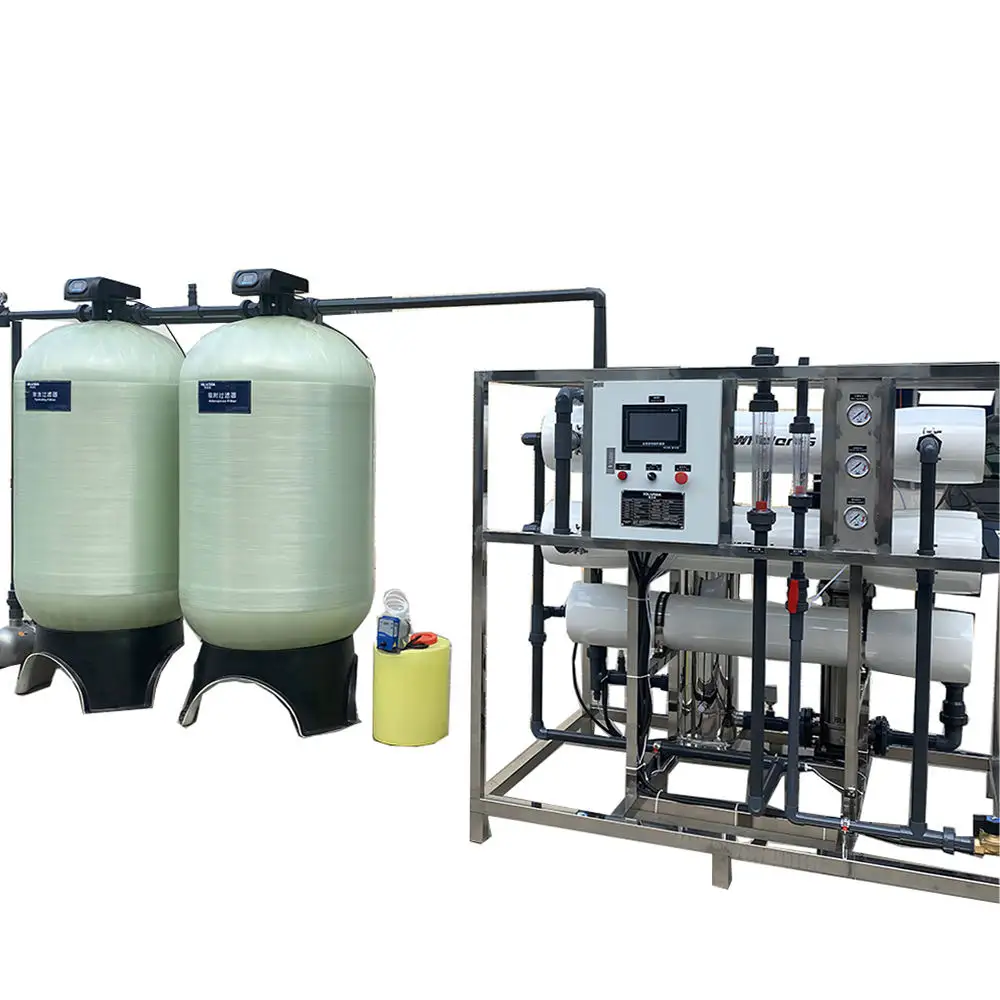 Sistem Inverse Osmosis air industri menghilangkan besi/mangan untuk minum pelembut air Filtratiion desalinasi