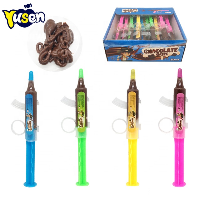 Оптовая продажа, новый дизайн, забавные пластиковые шоколадные конфеты в форме пистолета