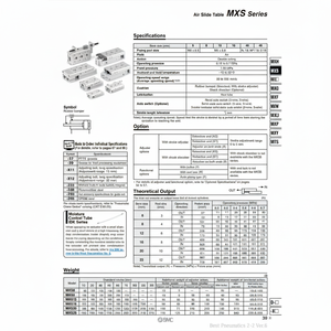 SMC Pneumatics Air Slide Table (Tabla de deslizamiento de aire) - Product Image 1
