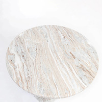 Table basse moderne en marbre Sawar ronde, faite à la main, écologique, légère, facile à assembler, facile à nettoyer, meubles de salon
