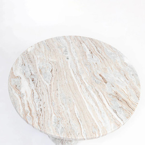 Contemporary Round Sawar <b>Marble</b> Coffee <b>Table</b> Handmade Coffee <b>Table</b> with Easy Assembly-Living Room Furniture - Product Image 6