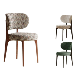 Sedia da Pranzo in Legno Massello Stile Vintage con Schienale, Kuku, Imbottita e Colorata, <span class=keywords><strong>Arredamento</strong></span> per la Casa - Product Image 5