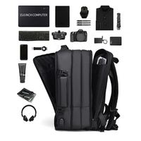 Sac à dos multifonctionnel pour ordinateur portable, imperméable, avec fermeture éclair, unisexe, pour les voyages d'affaires, avec port USB, grande capacité