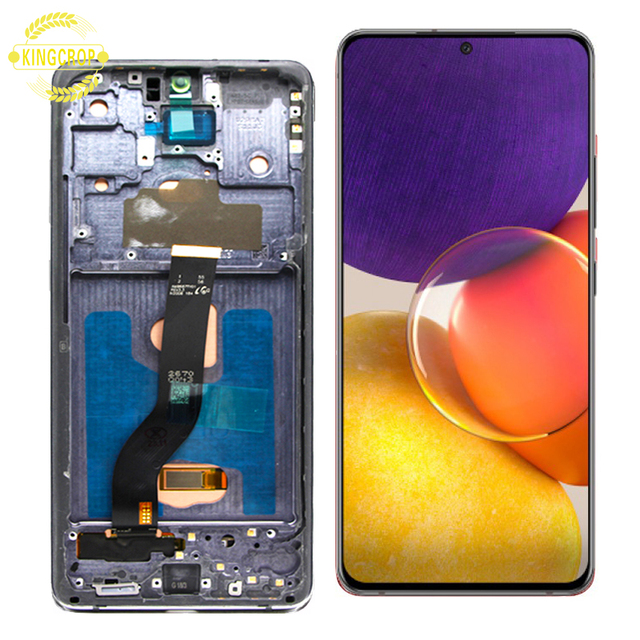 Super Amoled for Samsung Galaxy A82 Mobile Phone LCD, for Galaxy A826 Screen, for Samsung A82 Quantum2 Display With Frame Parts