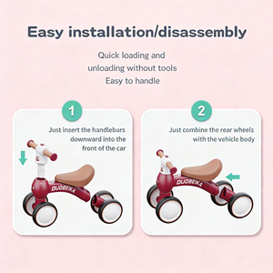 Vélo d'équilibre pour enfants en gros, jouet pour bébé, voiture, structure à démontage rapide, marcheur à quatre roues pour tout-petits - Product Image 2