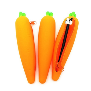 <b>Cute</b> Waterproof Silicone Zipper Case Pencil Holder Modern Cartoon Design Multiple Colors for Adult Children Stationery <b>Purse</b> - Product Image 2