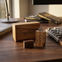 Günstiger Preis: Hochzeits-USB-Sticks aus Holz, Bambus, Ahorn, Rotholz – USB 2.0 & 3.0 Flash-Speicher, 16GB, 32GB, 64GB