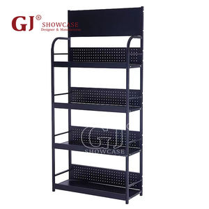 Étagère à huile de station-service en métal sur pied à 4 niveaux, personnalisée, pour l'affichage d'huile moteur de voiture, support pour huile lubrifiante <span class=keywords><strong>automobile</strong></span> - Product Image 2