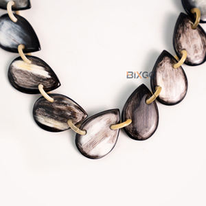 Collar de Cadena con Eslabones en Forma de Gota, Hecho a Mano en Vietnam, de Cuerno de Búfalo Natural, Unisex, Moderno, Personalizado, Geométrico, Regalo, Superventas - Product Image 4