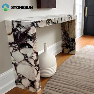 <span class=keywords><strong>Table</strong></span> <span class=keywords><strong>console</strong></span> d'entrée en marbre Calacatta Viola naturel StoneSun pour meubles de maison, <span class=keywords><strong>table</strong></span> <span class=keywords><strong>console</strong></span> d'entrée en marbre de luxe - Product Image 3