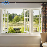 Pantallas de ventana abatible de aluminio con rotura térmica NFRC modernas Panel de vidrio triple para seguridad en el hogar americano canadiense