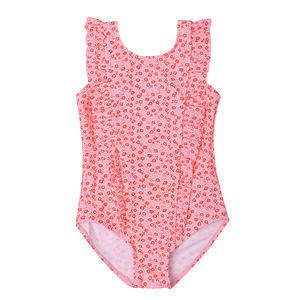Traje de Baño para Niñas 2021, Lindo Traje de Baño con Diadema, Traje de Baño Rojo con Puntos para Bebés, Bikini con Volantes, Traje de Baño de Una Pieza - Product Image 1