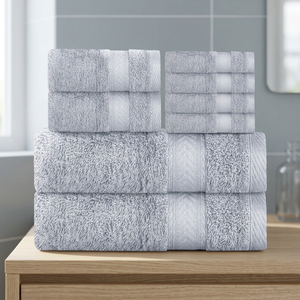 Gray Organic Eco-Friendly Hypoallergenic Cotton Bath <b>Towel</b> Set Woven Soft Absorbent Home Bathroom <b>Towels</b> Skin Friendly Newborn - Product Image 1