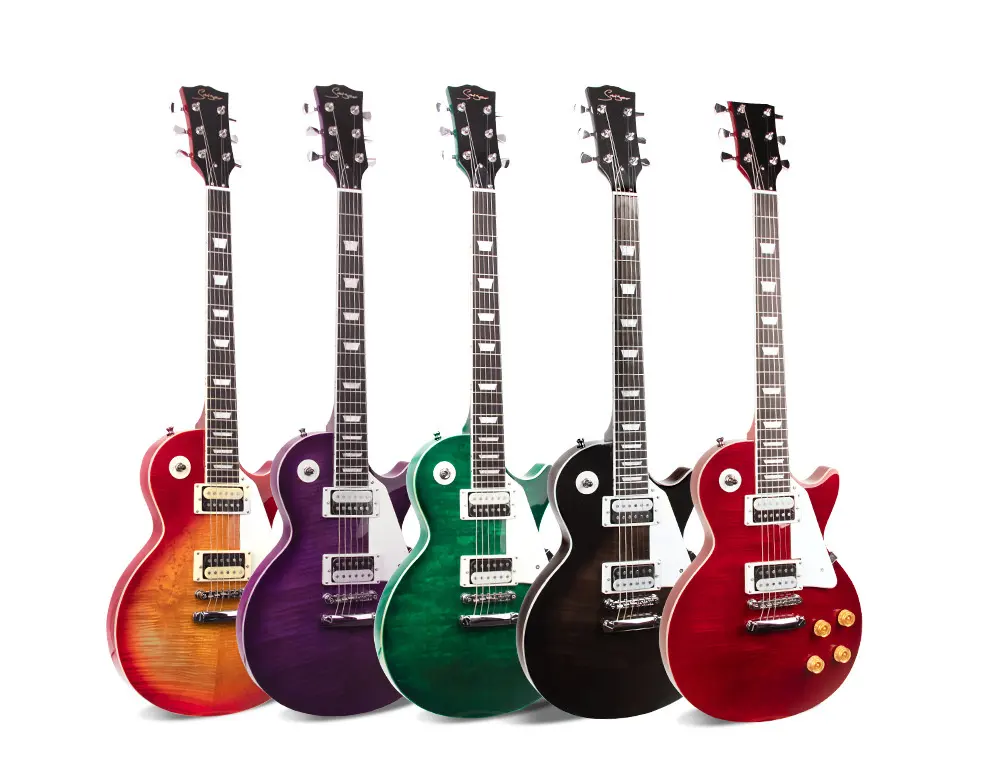 제조자는 직접 고급 화염 호랑이 단풍나무 다수 색깔 일렉트릭 기타를 판매한다