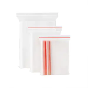 Custom Printed Double Zip Seal Ziplock Plastic Packaging LDPE Bag Pouches