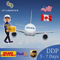 Professioneller Versandagent für China, Amerika und Kanada Luft+Express Fracht DDP Tür-zu-Tür 17+ Jahre Expertise 24/7 Support 102%