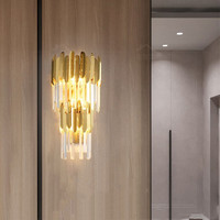 JYLIGHTING Lampe murale d'intérieur à LED en cristal nordique moderne design de villa de luxe pour salon chambre à coucher hôtel chevet décoratif