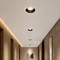 Spot LED encastré IP65 avec réflecteur en verre de sécurité, downlight LED COB interchangeable pour l'éclairage des salles de bain d'hôtel