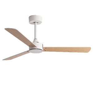 Ventilador de Techo Comercial de Estilo Nórdico de 220v con 3 Aspas de Madera Contrachapada, Ventilador de Techo con Motor de CC y Luz - Product Image 5