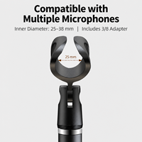 Support de microphone professionnel pour sol, hauteur réglable, base en métal, support de micro avec clip à 360 degrés pour scène, studio, performance