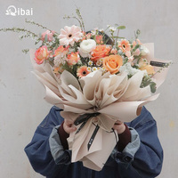 Qibai New Flower Einfarbiges Luxus-Blumen-Geschenk papier Florist-Paket Wasserdichtes Geschenk papier für Party-Valentinstag