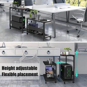 Computer tower <b>stand</b>, height adjustable, printer <b>stand</b> with wheels, pegboard game <b>PC</b> <b>stand</b>, mouse pad accessory. - Product Image 1