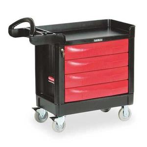 Carrello Portautensili con 4 Cassetti Rosso, Organizzatore Industriale Mobile per Attrezzi - Product Image 1