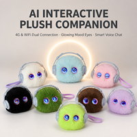 Nouvelle Génération Compagnon de Bureau Intelligent IA en Peluche, Jouet Interactif WiFi, Robot de Chat Animé avec Yeux Expressifs, Animal en Peluche pour Enfants