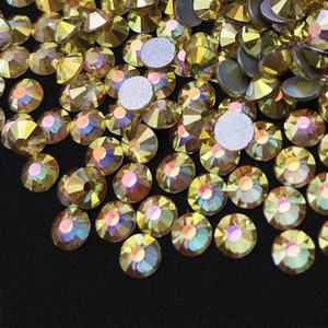 Atacado SS20 Non-Hot Fix Rodada <span class=keywords><strong>Cristal</strong></span> Strass Sol Flatback Dourado Strass Pedra <span class=keywords><strong>Cristal</strong></span>, para Nail Art - Product Image 4