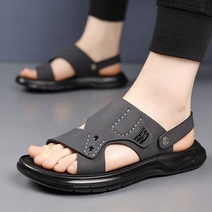 Sandales d'été pour hommes à bout ouvert avec semelle en caoutchouc, décontractées pour l'extérieur - Product Image 4