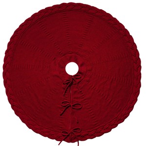 Faldas para Árboles de Navidad Tejidas en Rojo y Blanco de Alta Calidad, 62CM-122cm, Ecológicas y Modernas para la Navidad, el Hogar y las Fiestas - Product Image 5