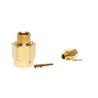 Conector Coaxial RF SMA Macho para Cable RG141 RG402 RG-402, Tipo Soldadura y Crimpado
