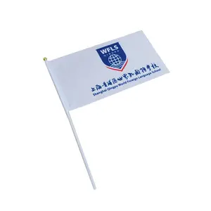 カスタム製造格安ミニポール国のポリエステル手を振る旗
