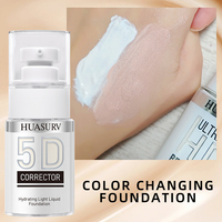 Fond de teint HUASURV naturel de haute qualité, couvrant intégralement, changeant de couleur, changeant de teinte selon la température, hydratant et longue tenue