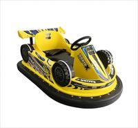 Voiture électrique pour enfants avec protection souple, télécommande, éclairage LED, musique, jouet d'intérieur, voiture tamponneuse, fonctionne avec des pièces de monnaie en anglais